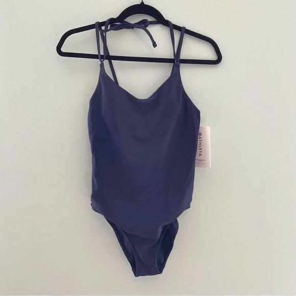 Athleta Keyhole One Piece Swimsuit NWT Navy Blue XS - Picture 6 of 16